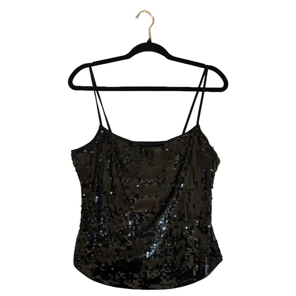 NWOT express black sequin cami - Picture 1 of 4